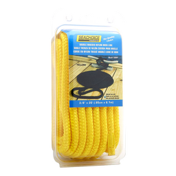 Seachoice Double-Braid Nylon Dock Line w/ Eye Splice, Pre-Shrunk, Heat Stabilized, 3/8 In. X 20 Ft., Yellow thumbnail-1