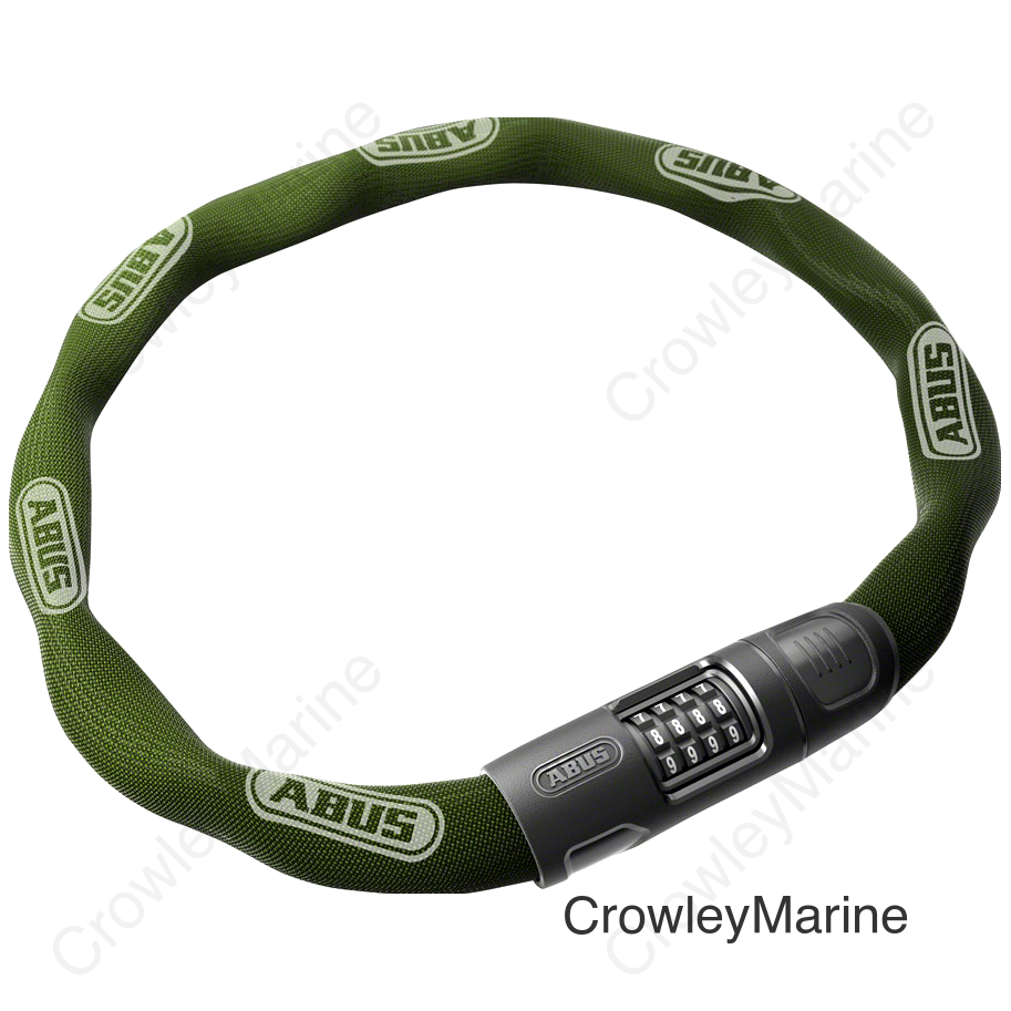 Abus 8808C Chain Lock - Combination 2.8' 8mm Square Green