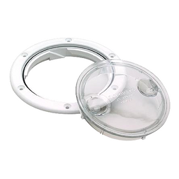 Seachoice Twist 'N' Lock Deck Plate, White w/ Clear Insert, Up to 6-1/2 In. Diameter thumbnail-7