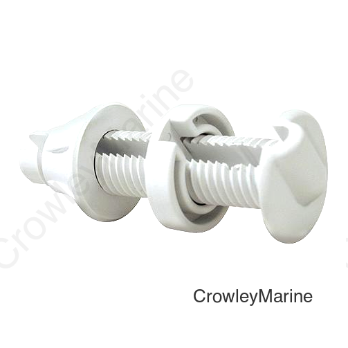 Seachoice 17921 Cable Thru Hull Fitting - White - 1/4" Slot, 1-1/4" Flange
