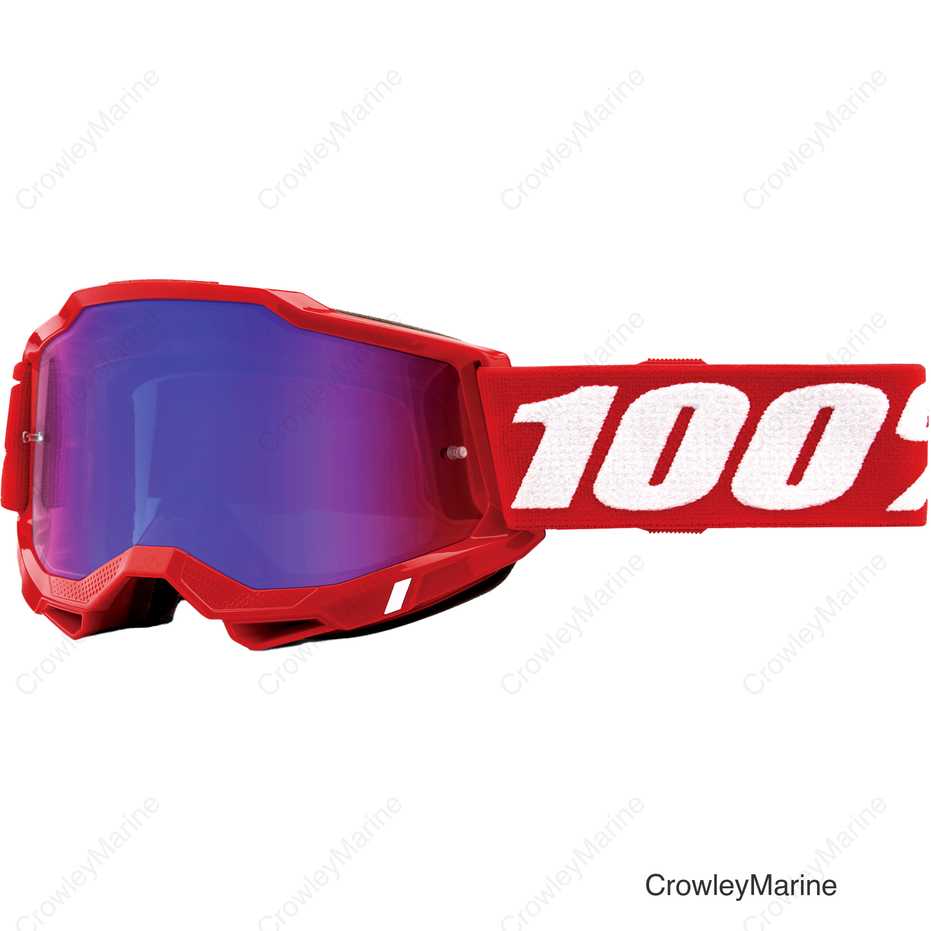 ACCURI 2 GOGGLE NEON RED MIRROR RED/BLUE LENS
