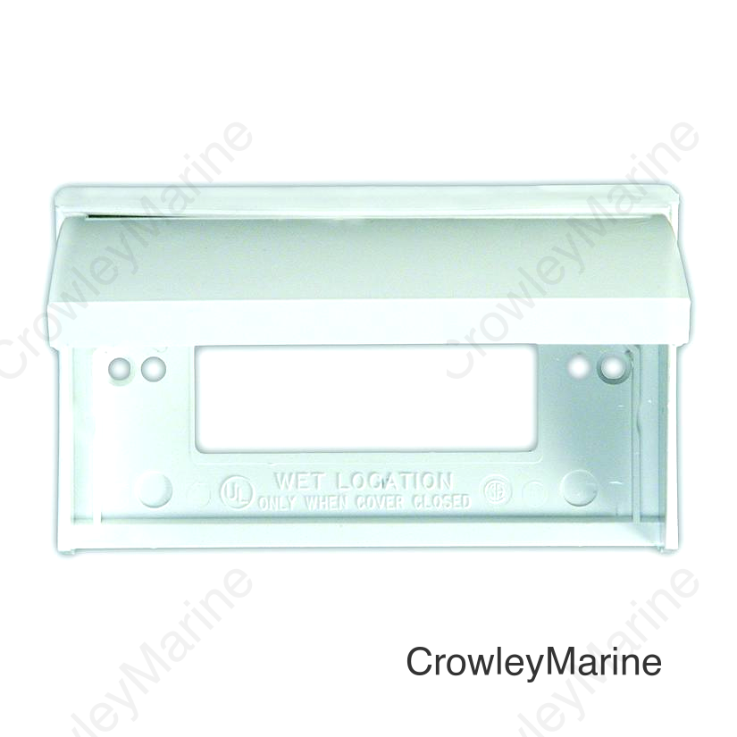 JR Products 47515 White GFCI Weatherproof RV Outlet Cover