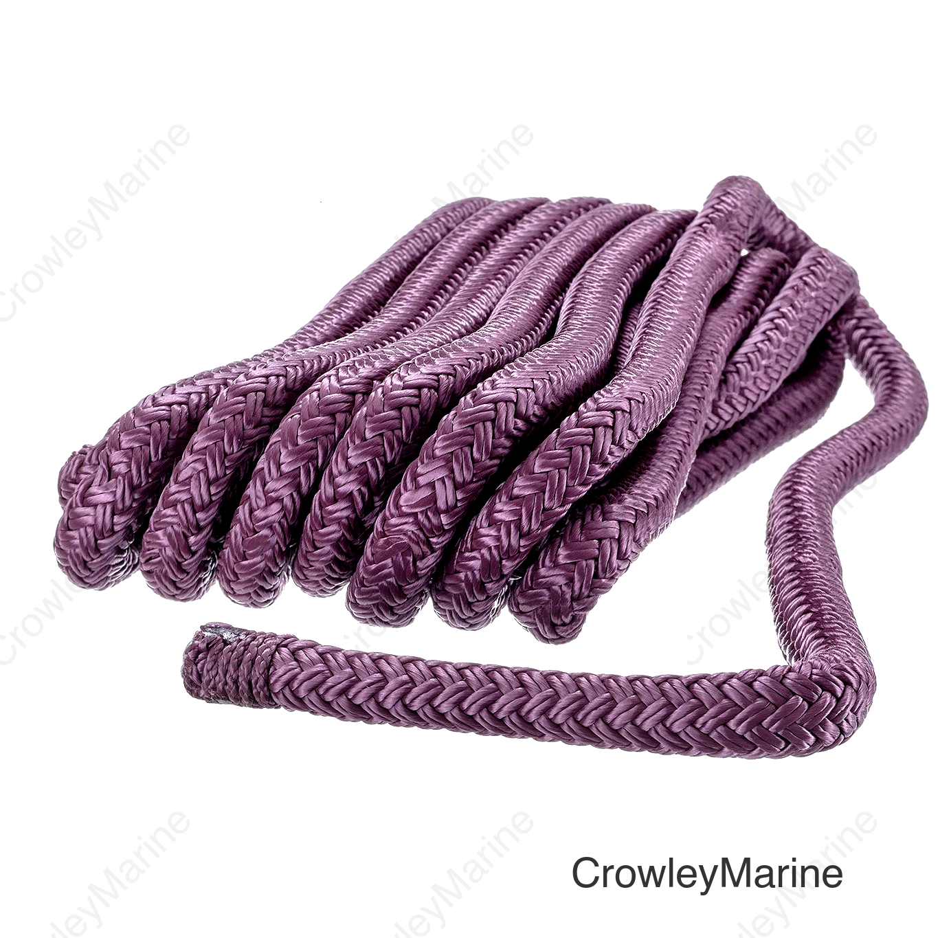 Seachoice Double-Braid Nylon Dock Line w/ Eye Splice, Pre-Shrunk, Heat Stabilized, 3/8 In. X 15 Ft., Burgundy