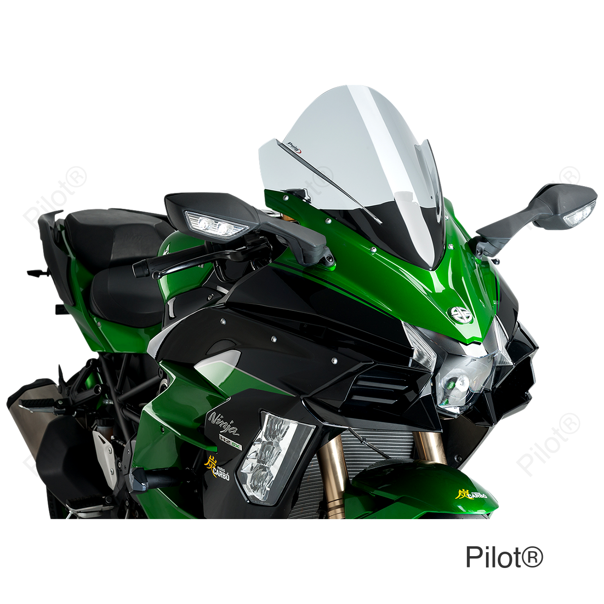 Race Windscreen - 15-3/4" - Light Smoke - Kawasaki