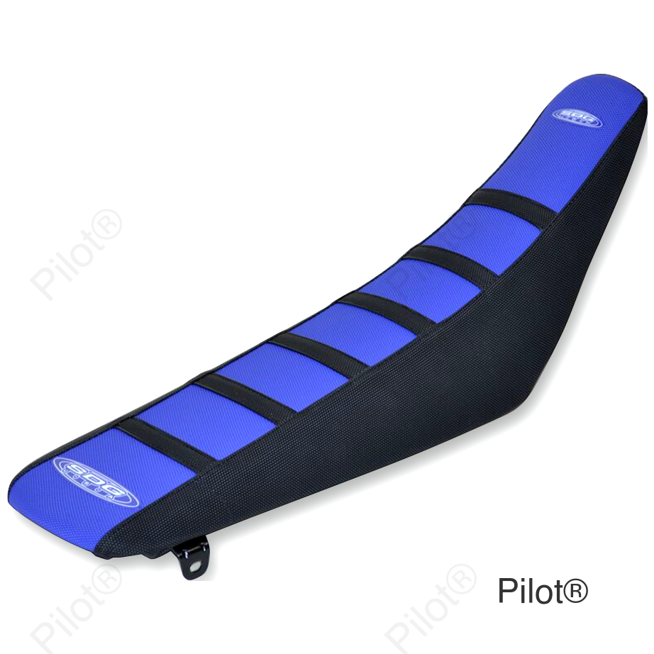 6-Ribbed Seat Cover - Black Ribs/Blue Top/Black Sides