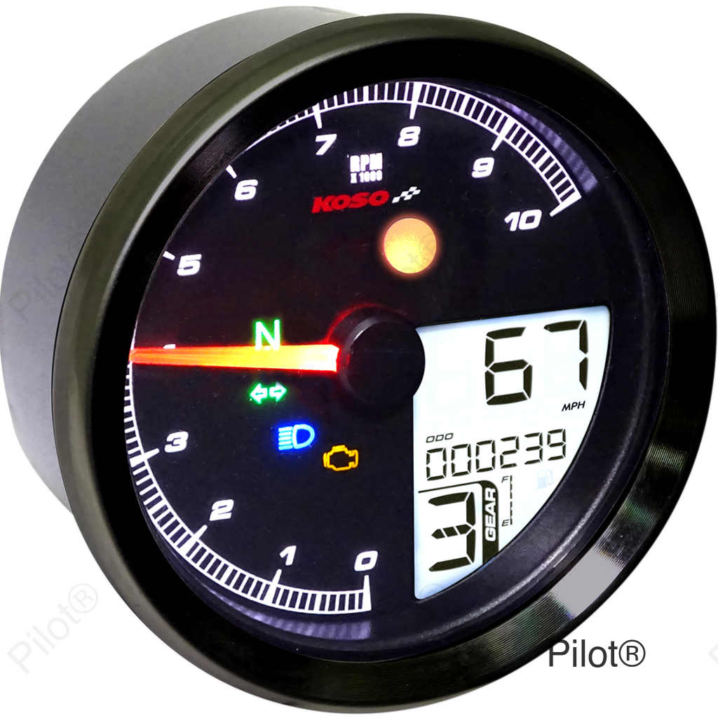TNT-04 Multifunction Meter - Black Bezel - 3.30" Diameter x 2.19" D