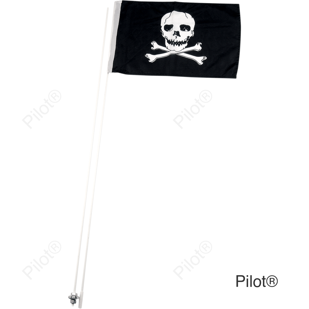 Flag Pole and Mount - With 12' X 19" Flag - Pirate - 5 Pack