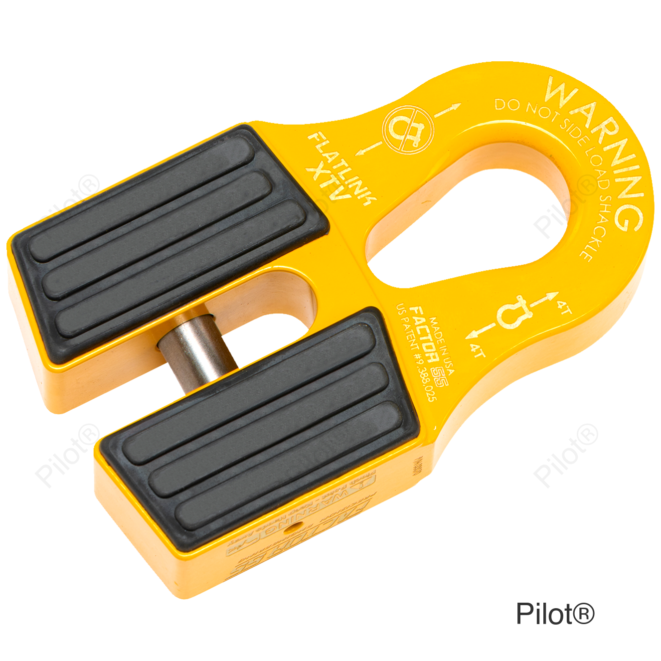 FlatLink XTV Winch Shackle Mount - Yellow