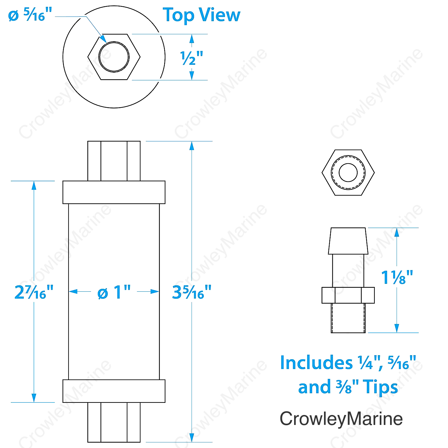 Seachoice in-Line Fuel Filter, Clear Body, Universal Fit