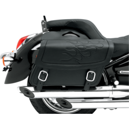 Flame Saddlebag - Black - Large thumbnail-0