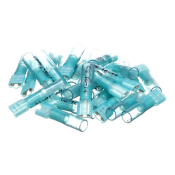 Seachoice Heat Shrink Insulated Disconnect, Marine Grade Heat-Shrinkable Female Disconnect Terminals, Blue, Pack of 25, 16-14 Wire Range thumbnail-1