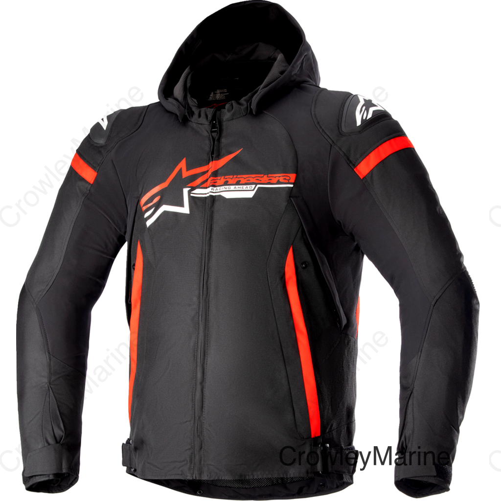 Zaca Waterproof Jacket - Black/Red/White - Medium