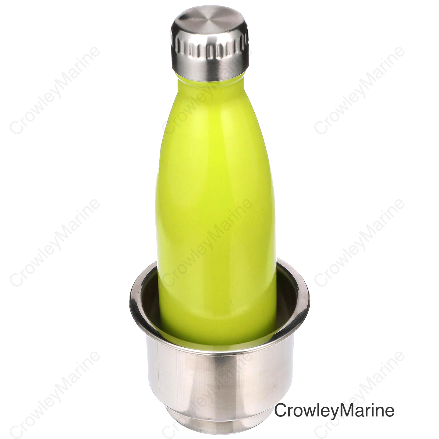 Seachoice Boat Drink Holder, Recessed, Blue LED, Stainless Steel
