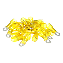 Seachoice Marine Grade Heat-Shrinkable Ring Terminal, Fits #10 Stud, 12-10 Wire Range, Yellow, Pack of 25 thumbnail-4
