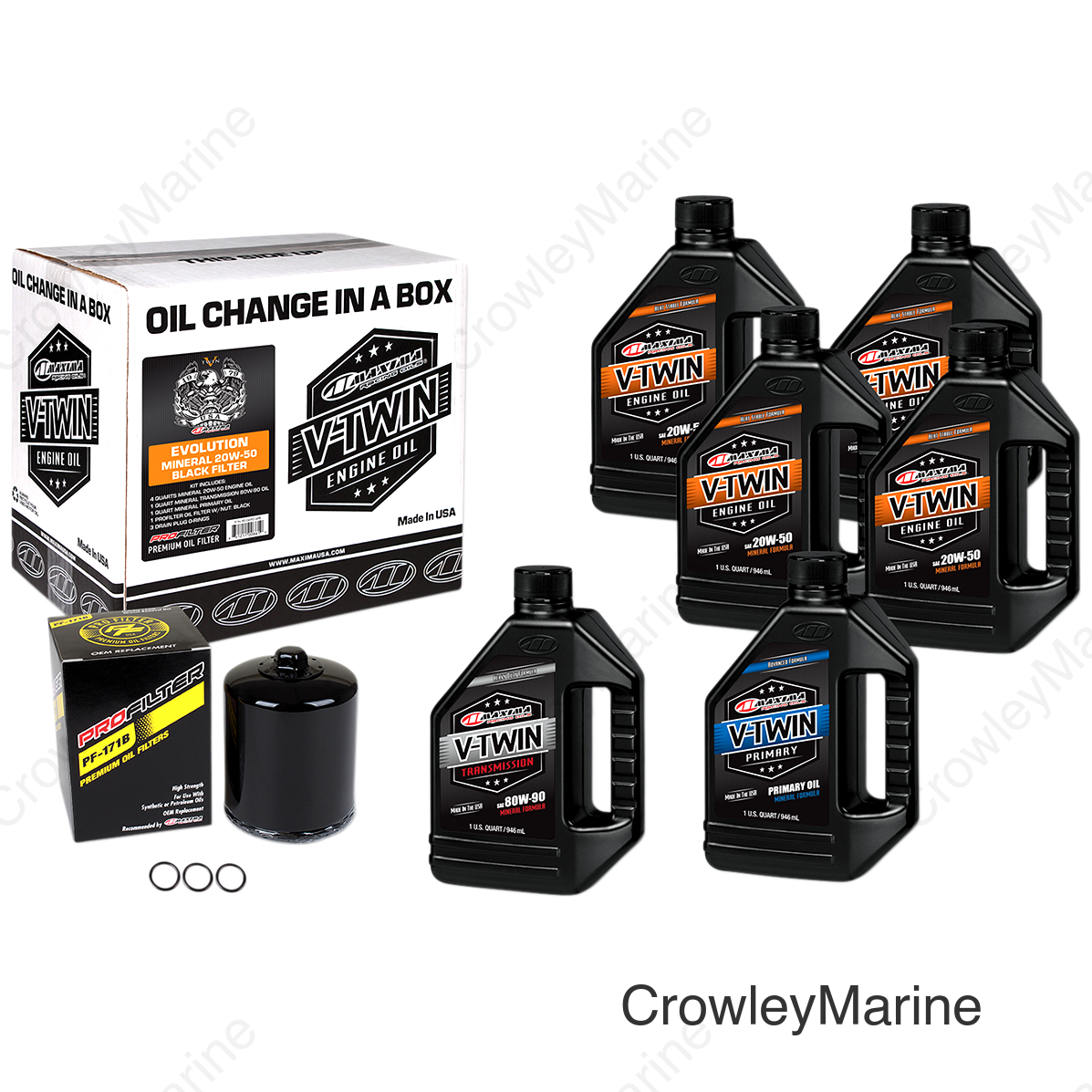 Evolution Mineral 20W-50 Oil Change Kit - Black Filter