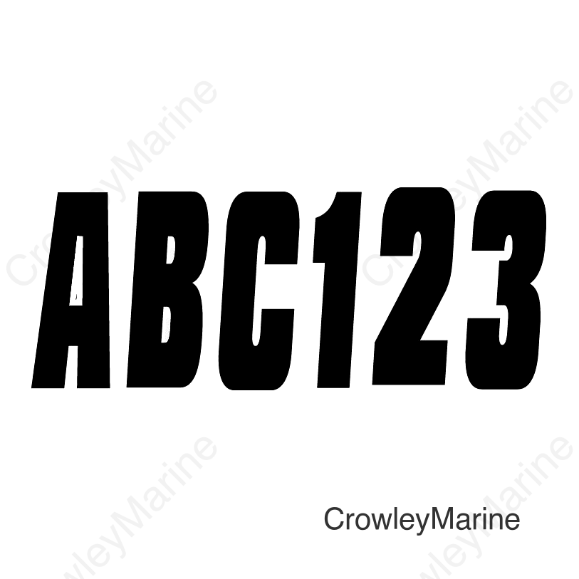 Hardline Series 350 Registration Kit, Solid Color Font (Includes 4 Sets of 3" A-Z, 0-9)