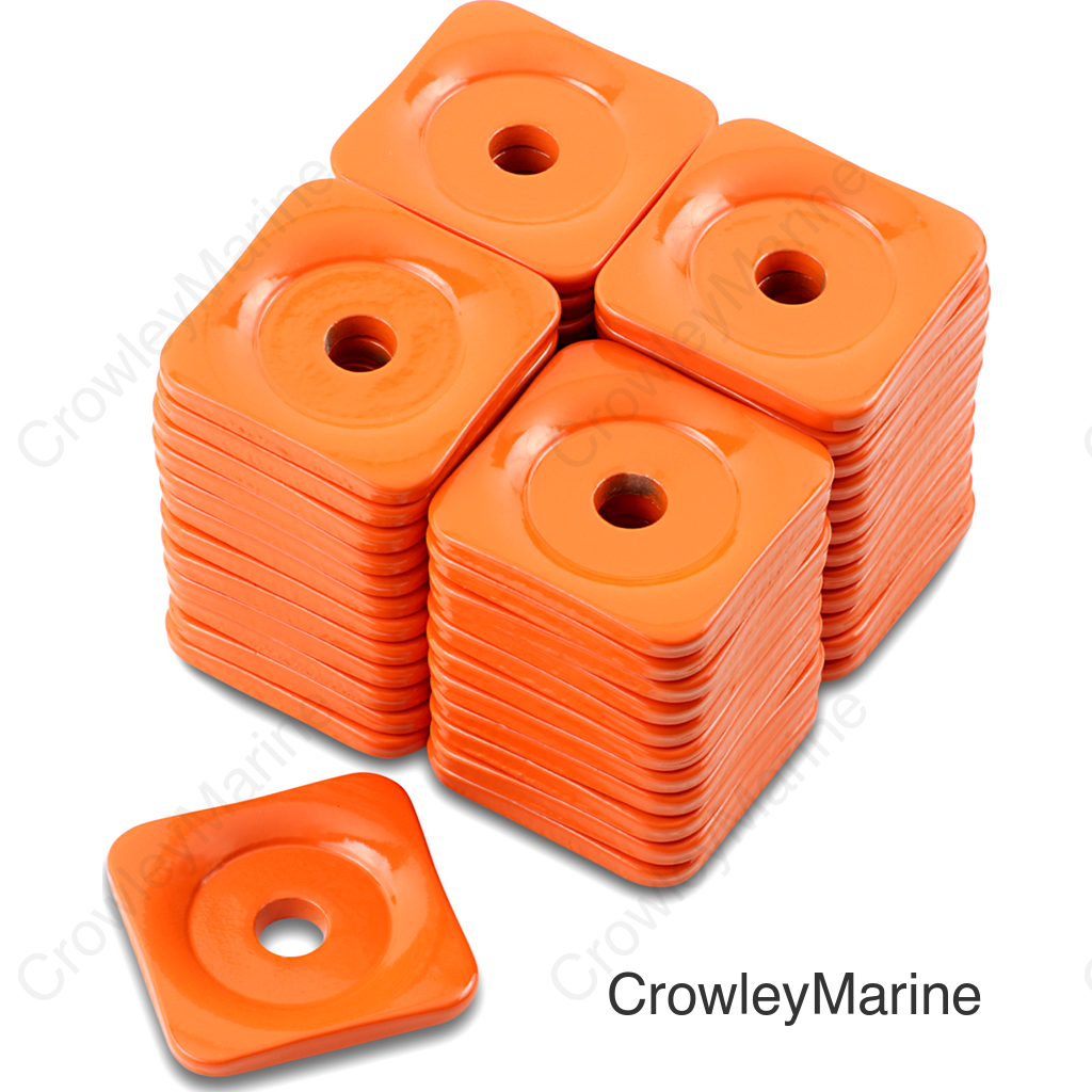 Support Plates - Orange - Square - 48 Pack
