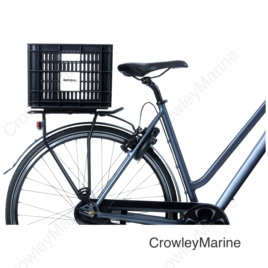 Basil Bicycle Crate M 29.5L Recycled Synthetic Black
