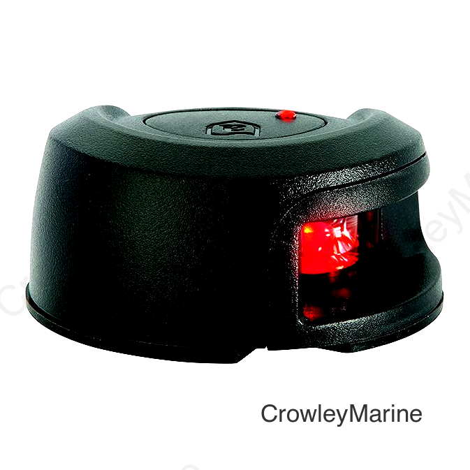 Attwood LightArmor LED Deck Mount Side Light, Black, Port Side