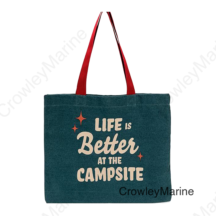 Camco 53481 Tote Bag, Life Is Better Campsite, Navy