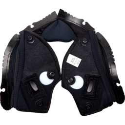 Pista GP RR Cheek Pads - Black/Red - 2XL thumbnail-0