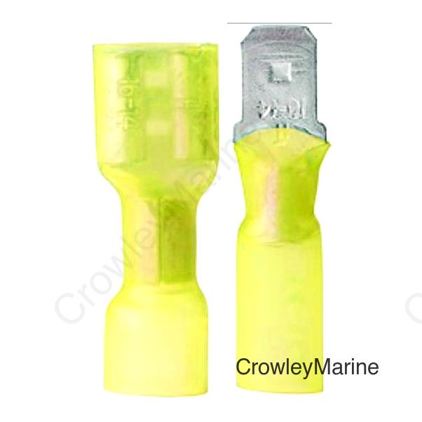 Ancor 320903 Marine Grade® Heat Shrink Disconnects, 12-10 Male, Yellow, 3/pk