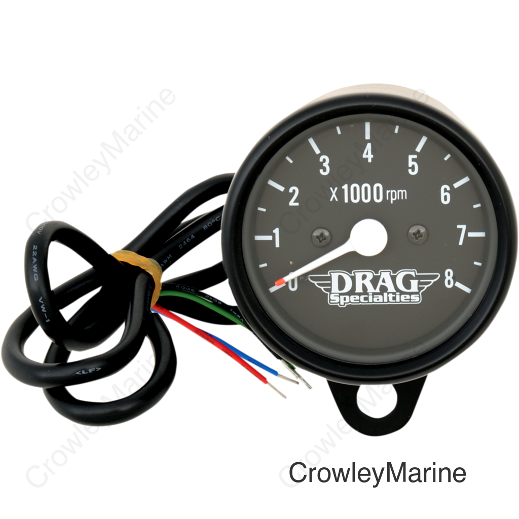 TACH BLK 2.4" BLK W/BULB