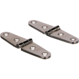 Seachoice Marine-Grade Strap Hinges, Polished 316 Stainless Steel, 4 in. X 1 in., Pack of 2 thumbnail-1