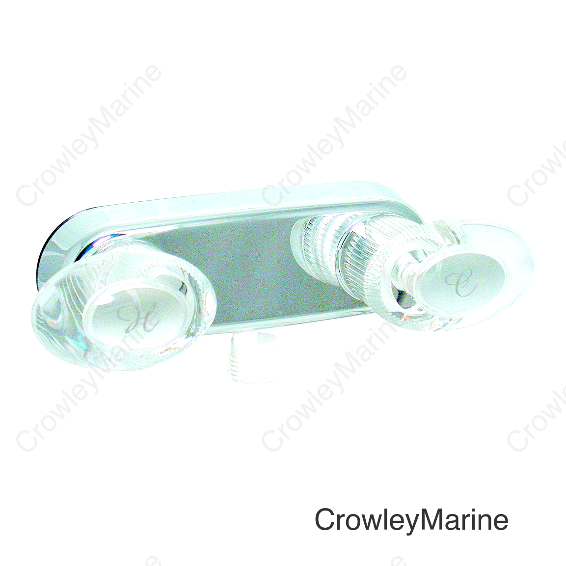 Valterra Catalina PF223341 Chrome Finish 4" RV Shower Valve Faucet with Two Clear Acrylic Lever Handles