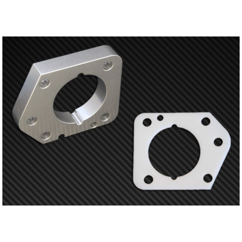 Torque Solution Throttle Body Spacer (Silver): Honda Civic LX/EX/DX 2006-2011