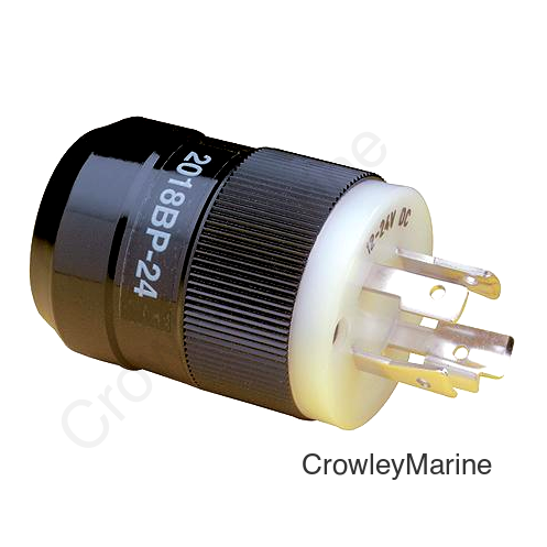 Marinco 4-Wire 12/24V Locking Charging/Trolling System Trolling Motor Plug (Male)