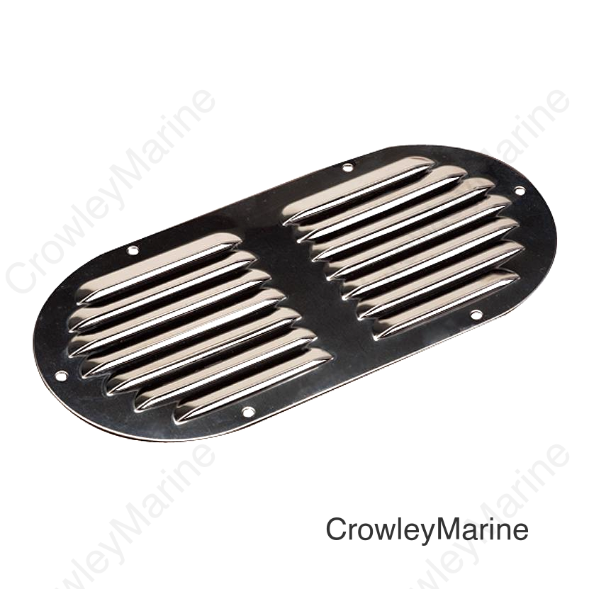 Seadog 3314051 Oval Louvered Vent, Stainless Steel