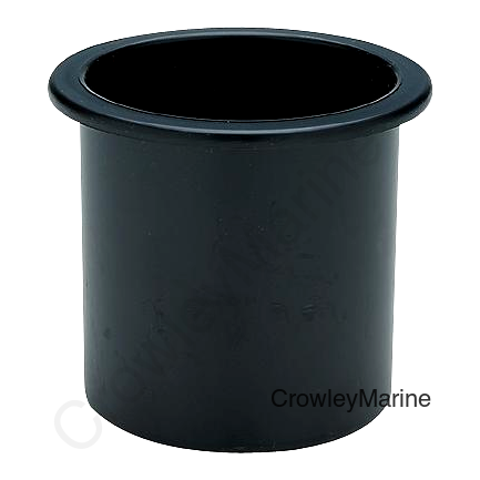Seachoice Plastic Recessed Drink Holder, 3 in Dia. Hole, Black