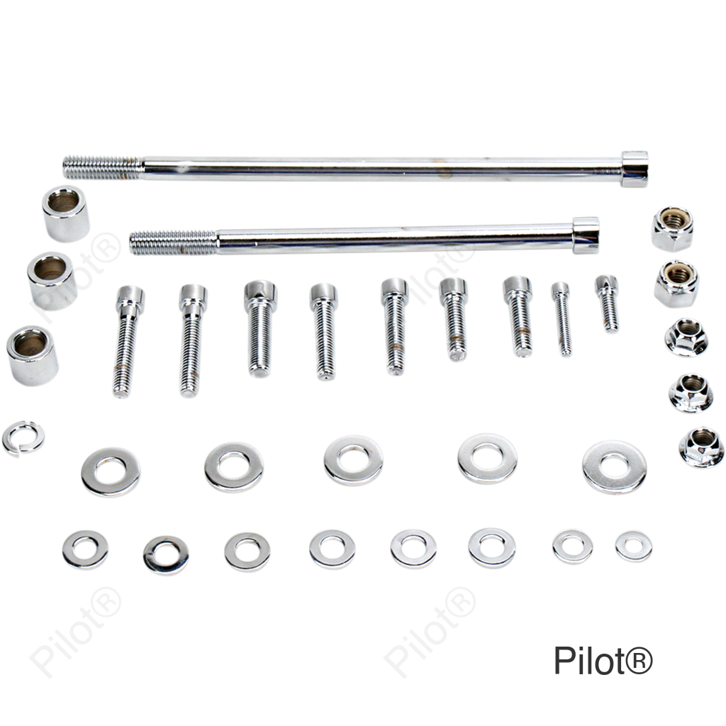 Bolt Kit - Motor Mount - Top/Front/Rear - Socket-Head - Chrome