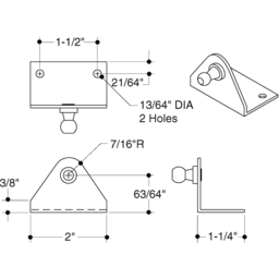 50 Ser S.S. Bracket Reverse Ball thumbnail-1