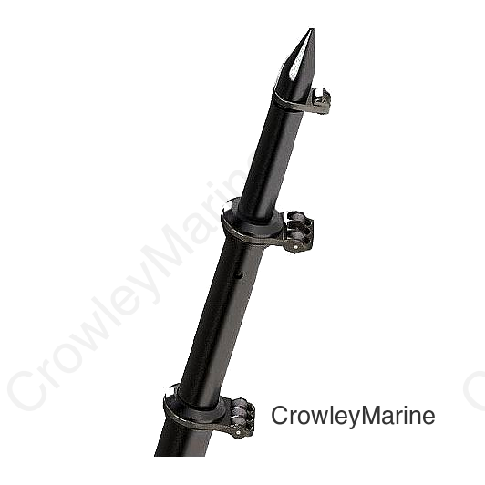 Taco OT0318HDBKA Deluxe Aluminum Tele-Outrigger Pole, 18', Black, 1 pr.