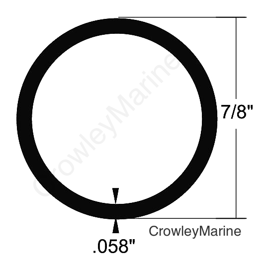 Alum Tube 7/8 X 6'