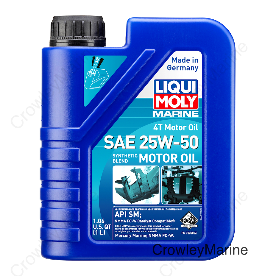 LIQUI MOLY 1L Marine 4T Motor Oil SAE 25W50