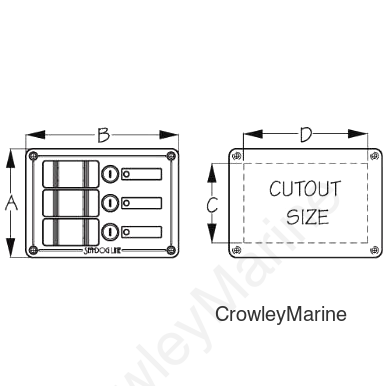 SWITCH PANEL 3-CIRCUIT (425130-1)