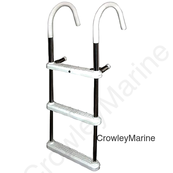 3-Step Ladder, 7" Hook, 40"W x 15"W
