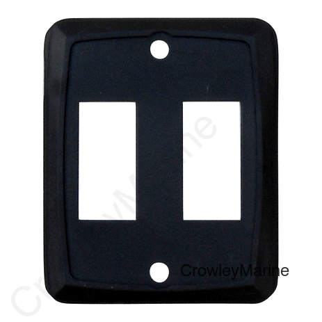 DOUBLE SWITCH PLATE BLACK