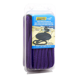 Seachoice Double-Braid Nylon Dock Line w/ Eye Splice, Pre-Shrunk, Heat Stabilized, 3/8 In. X 20 Ft., Purple thumbnail-5