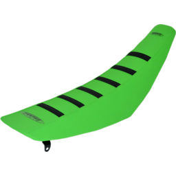 6-Ribbed Seat Cover - Black Ribs/Green Top/Green Sides thumbnail-1