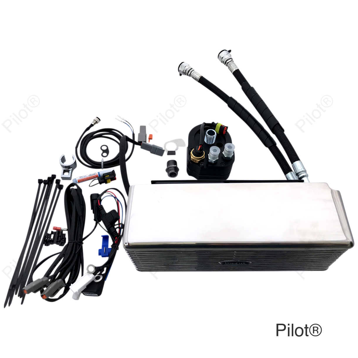 Oil Cooler Kit - Chrome - Dyna
