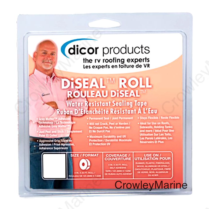 Dicor 522TPO6251C Seal-Tite Sealing Tape, 6" x 25' White Roll