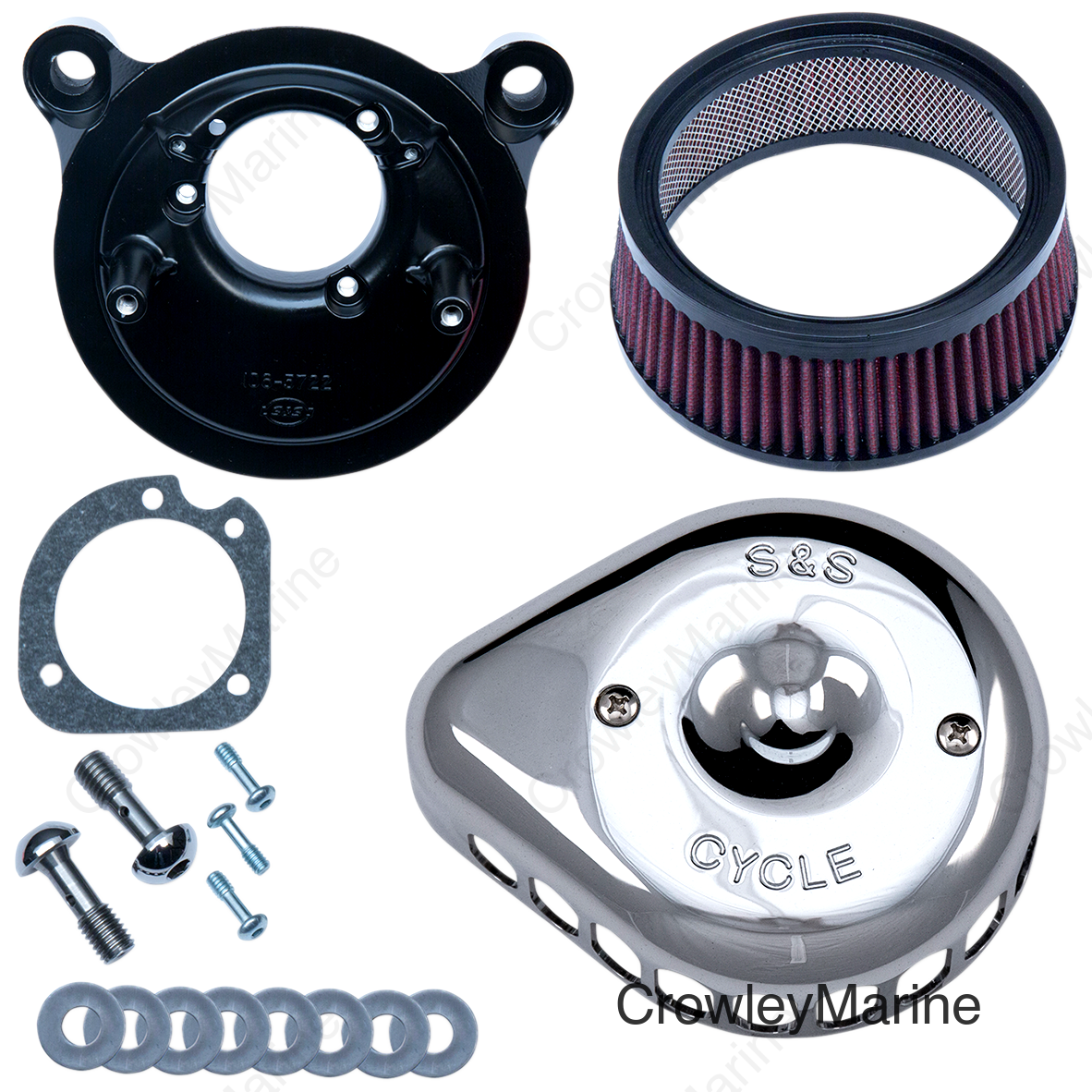 Mini Teardrop Stealth Air Cleaner Kit - Chrome