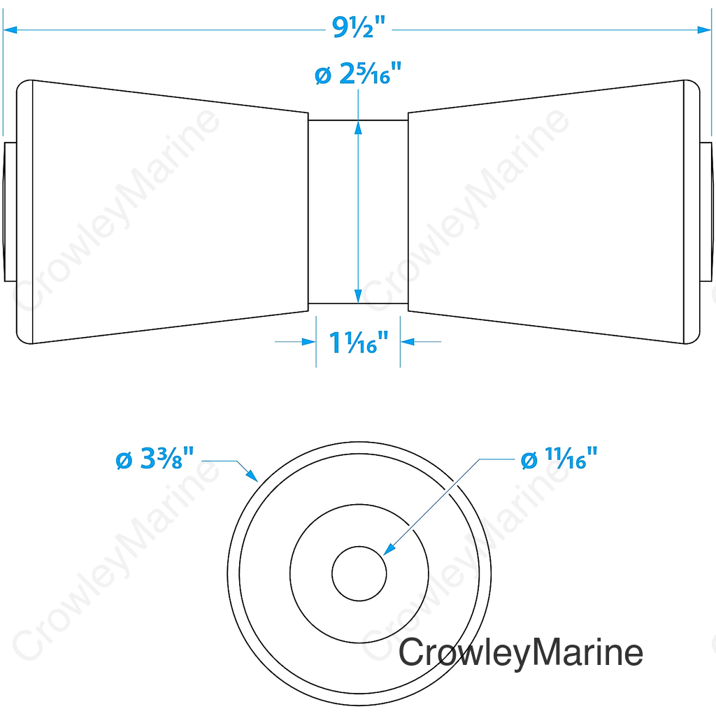 Heavy Duty Keel Roller10 -5/8 Id(Bulk