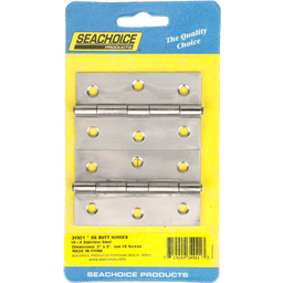 Seachoice Marine-Grade Butt Hinges, 18-8 Stainless Steel, 3 in. X 2 in., Pack of 2 thumbnail-1