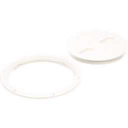 Seachoice Twist 'N' Lock Deck Plate, White Base and Lid, Up to 8-1/2 in. Diameter thumbnail-5