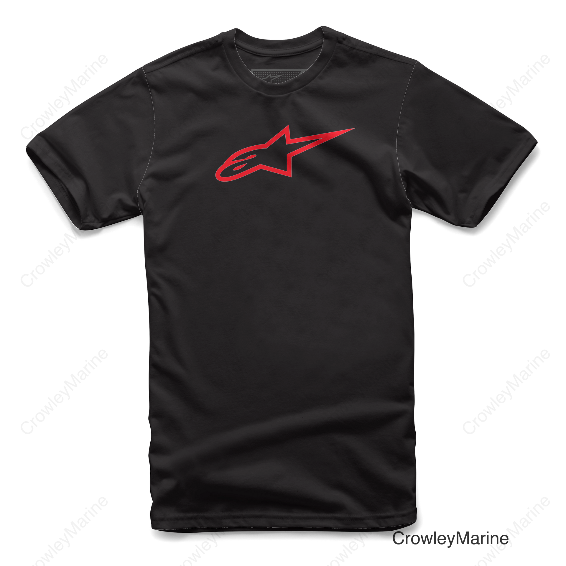 AGELESS TEE BLACK/RED 2X
